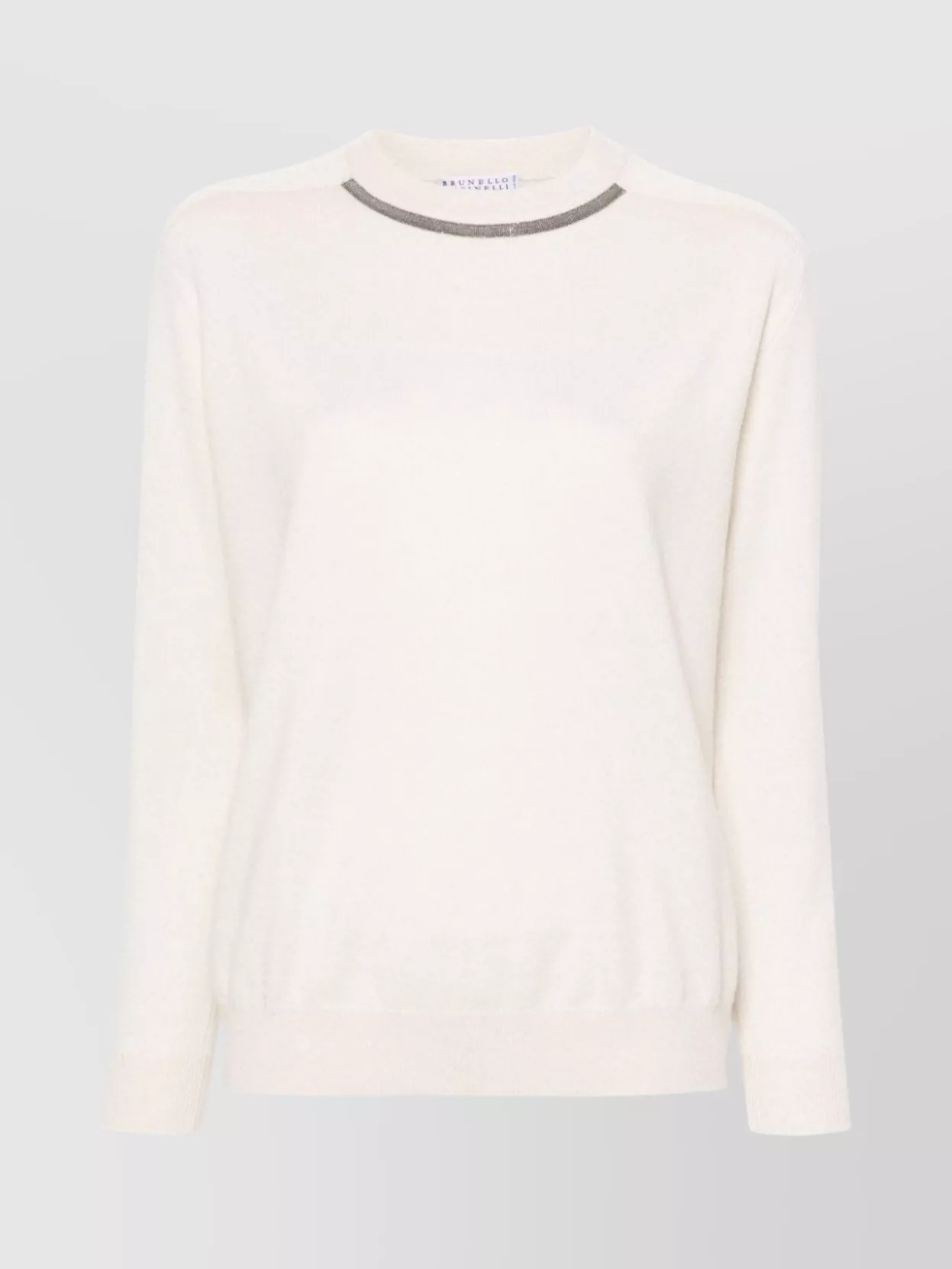Brunello Cucinelli Monili-chain Knitted Top In White