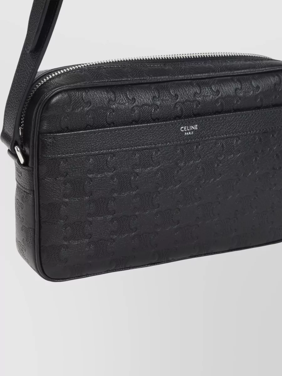 Celine Horizontal Messenger Handbag Embossed Design