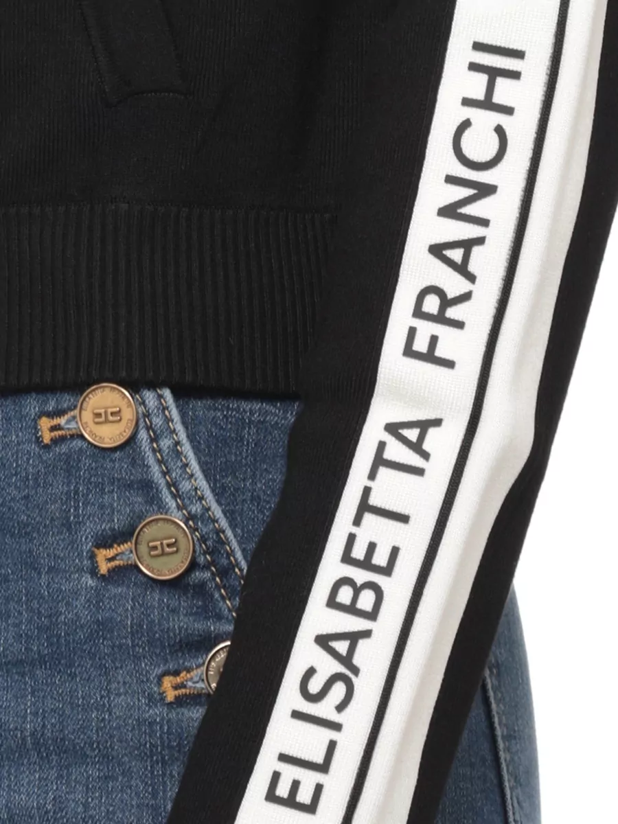 Elisabetta Franchi Hooded Zip Sweatshirt