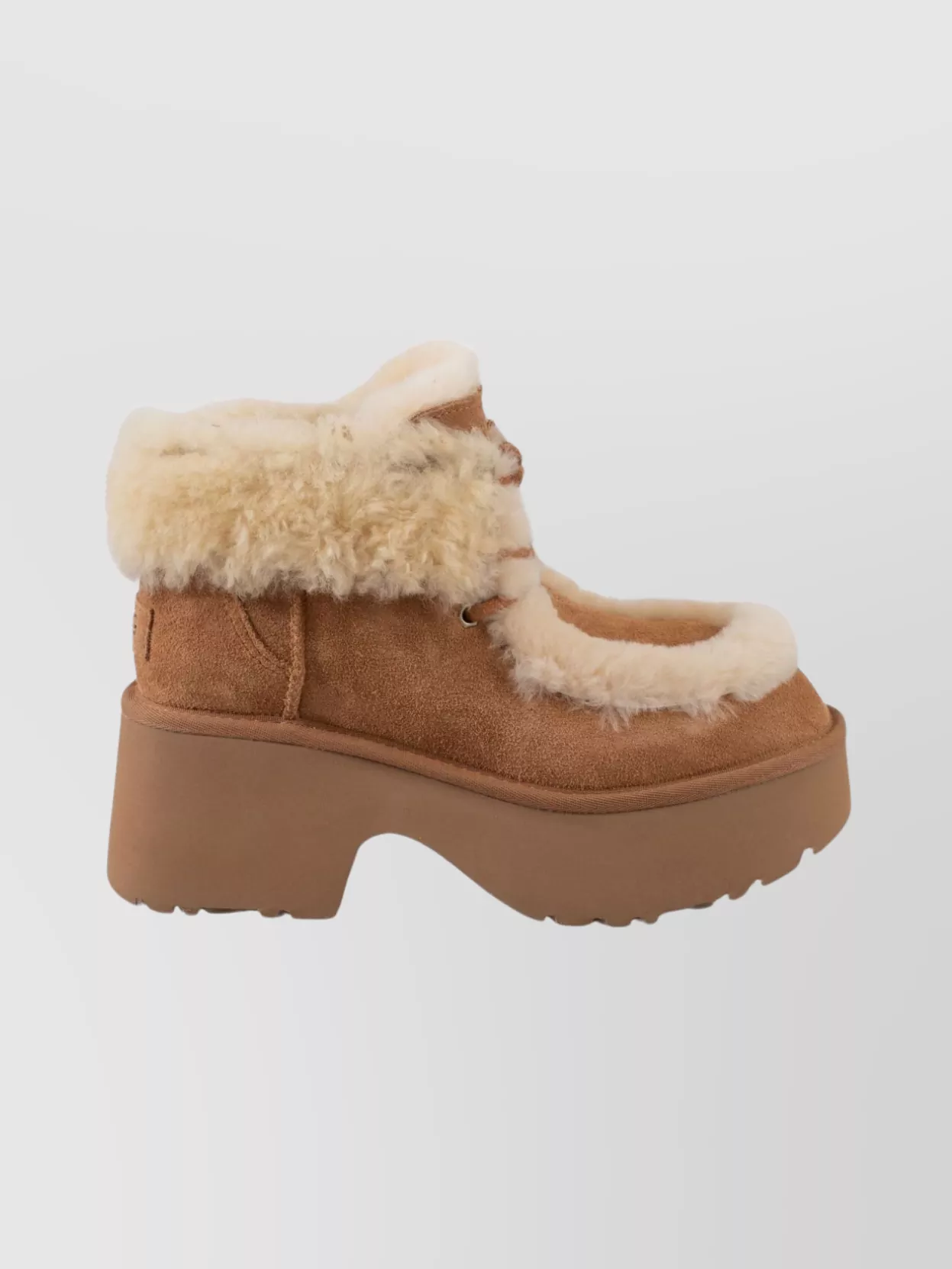 Ugg Sheepskin Lace-Up Platform Ankle Boots