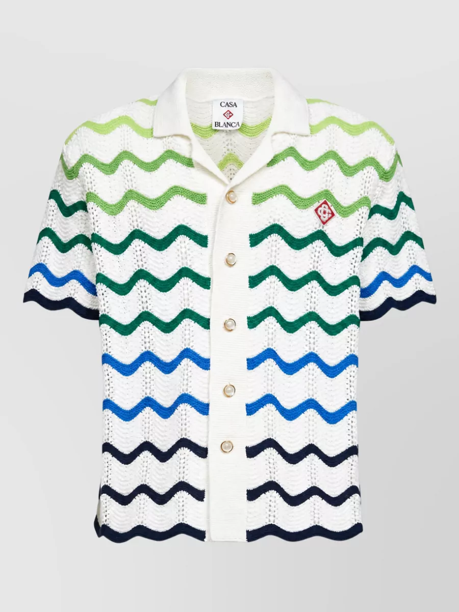 Casablanca crochet polo shirt