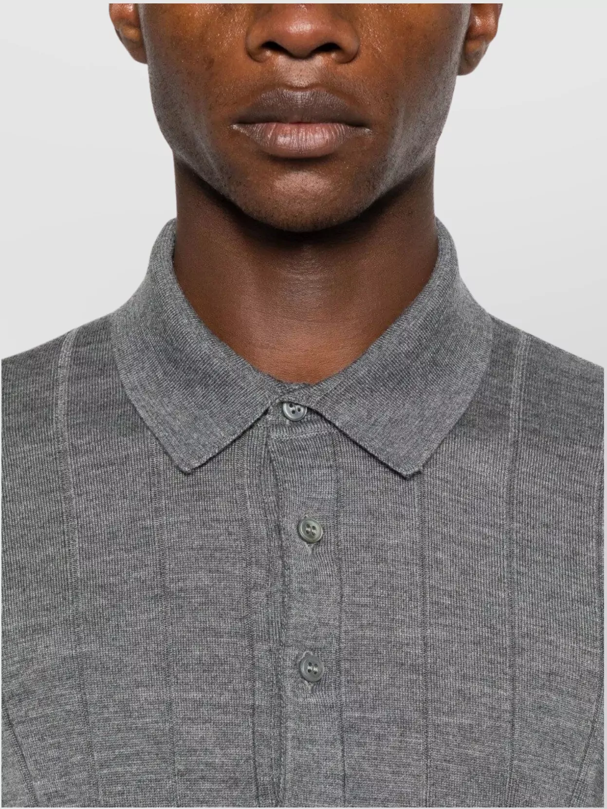 Tagliatore Polo Knit Top With Buttoned Collar And Ribbed Hem