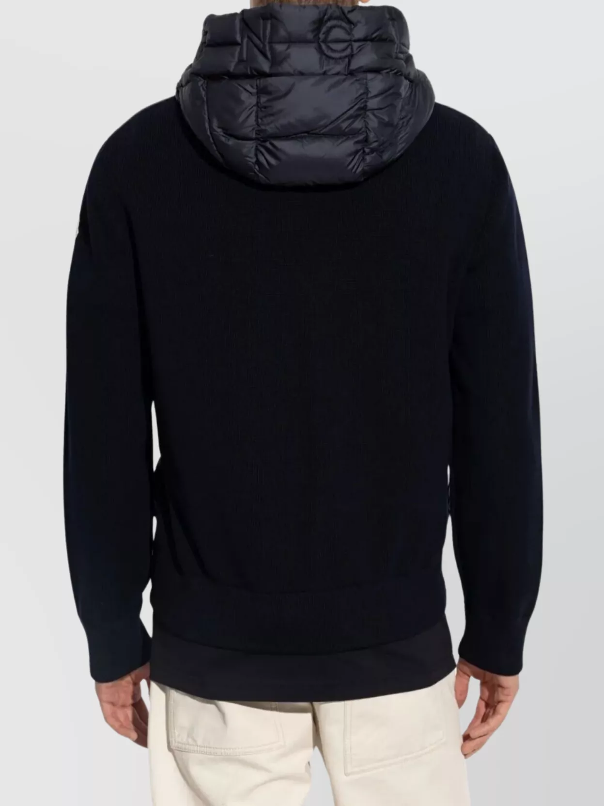 Moncler Quilted Hooded Zip-Up Wool Jacket