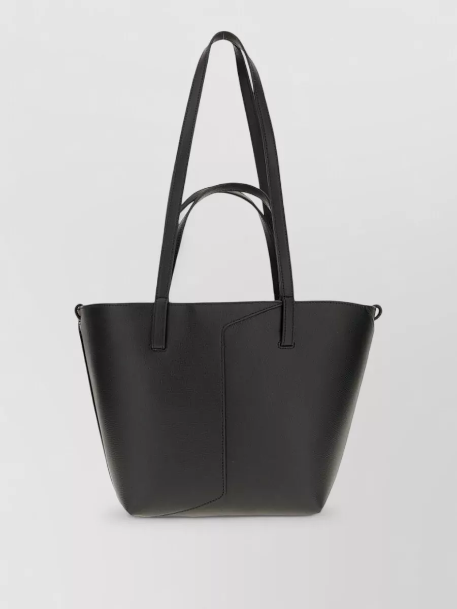 Emporio Armani Small Grained Leather Tote Bag