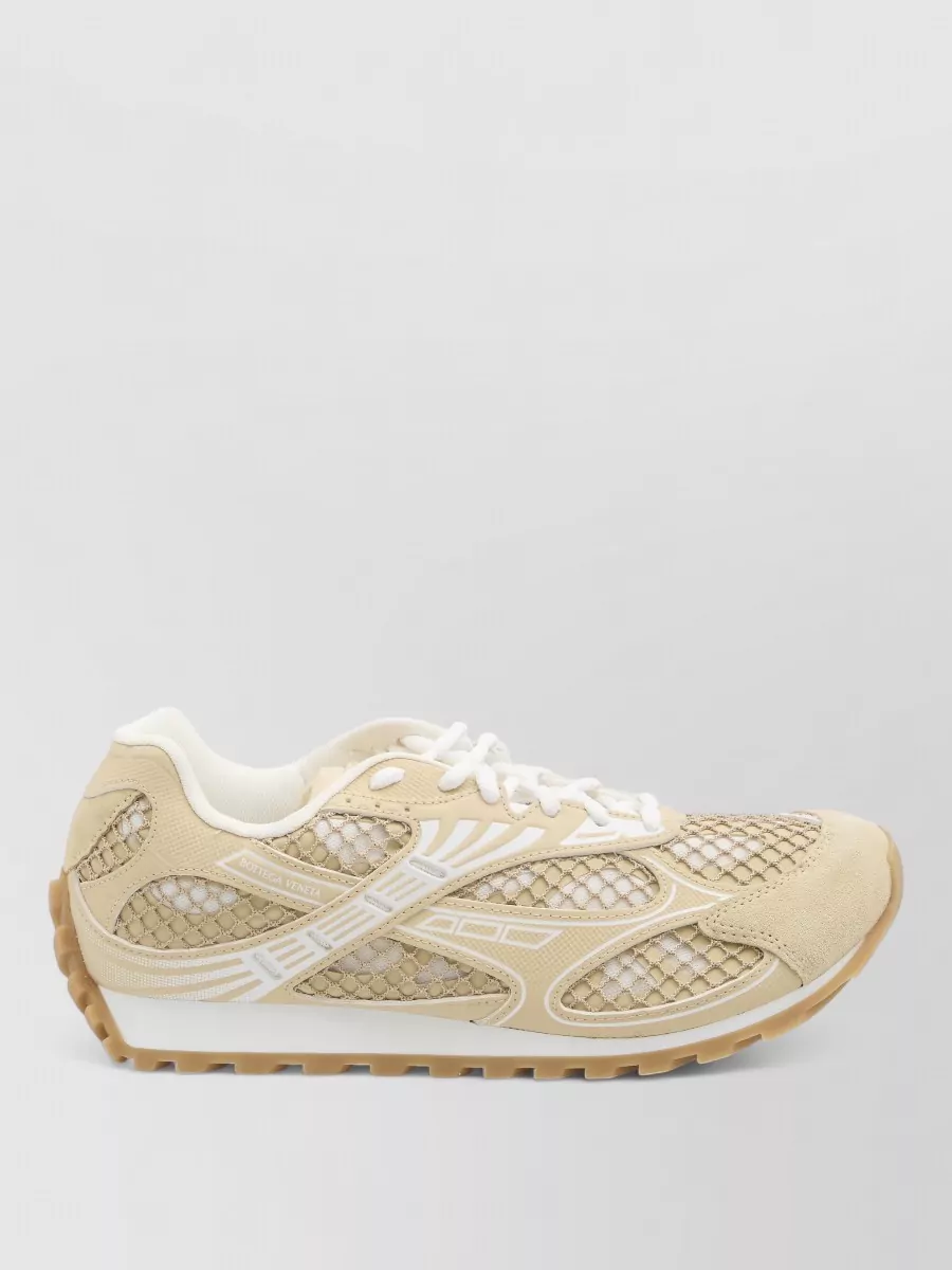 Bottega Veneta Orbit Mesh Suede Low Top Sneakers