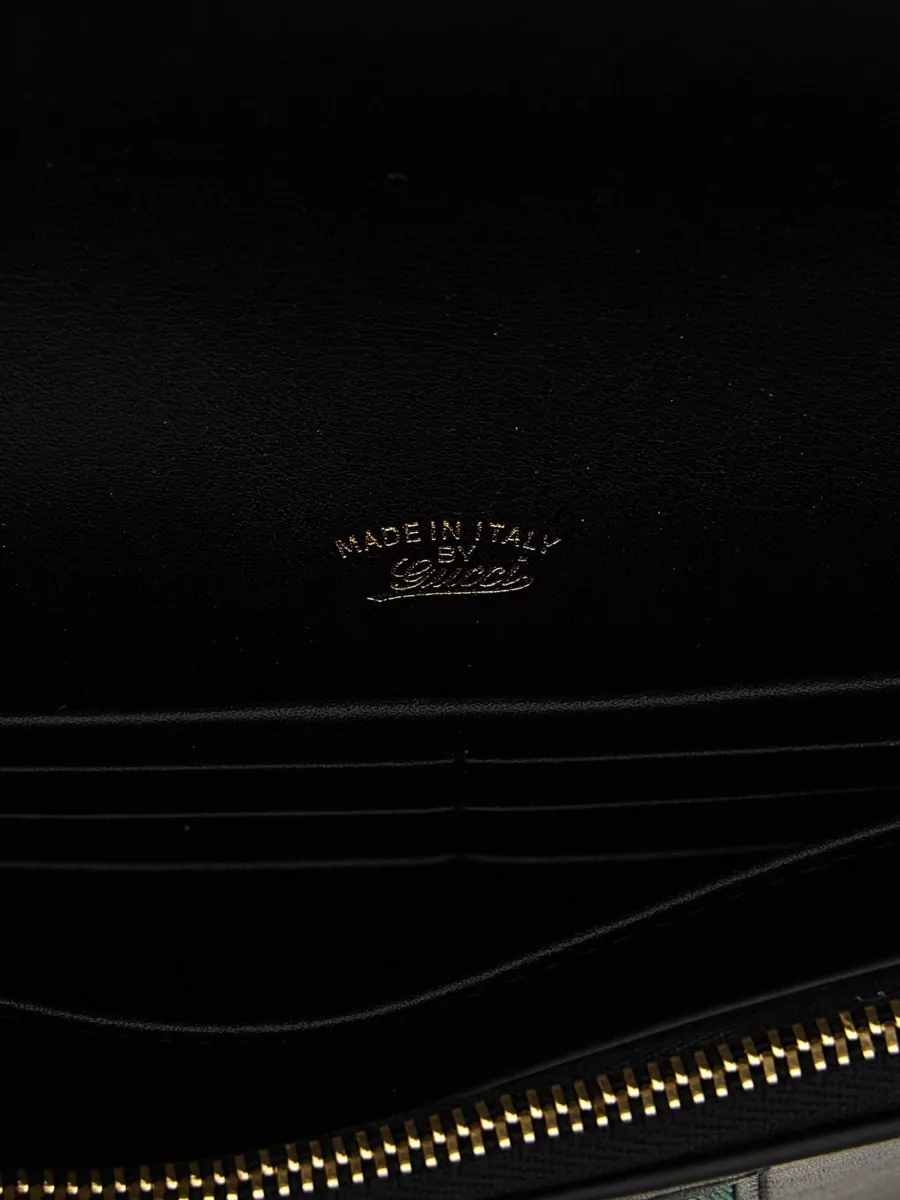 Gucci Leather Web Clutch Bag