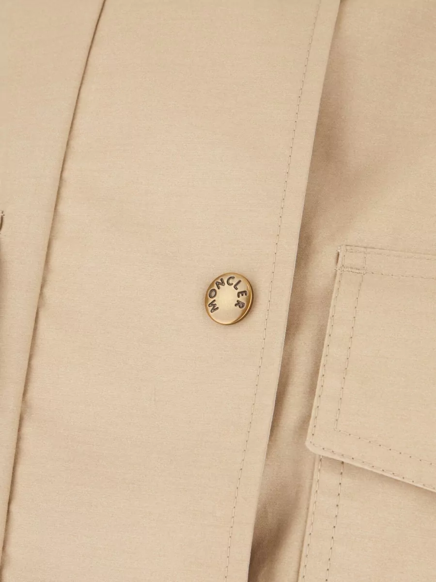 Moncler Cotton Blend Parka Coat