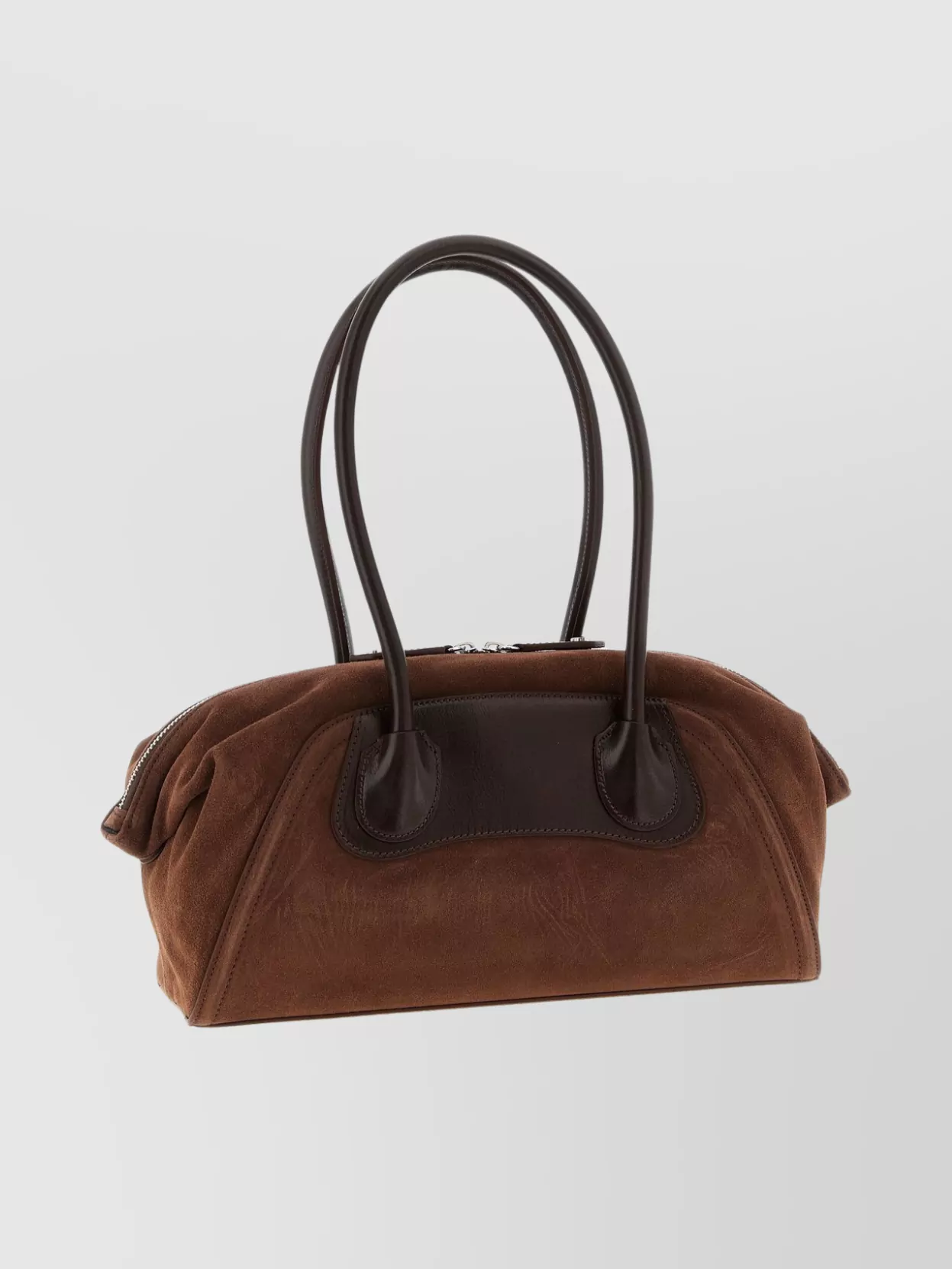 Vivienne Westwood Mens Aw25-chocolate Brown Shirley Small Suede Holdall In Brown