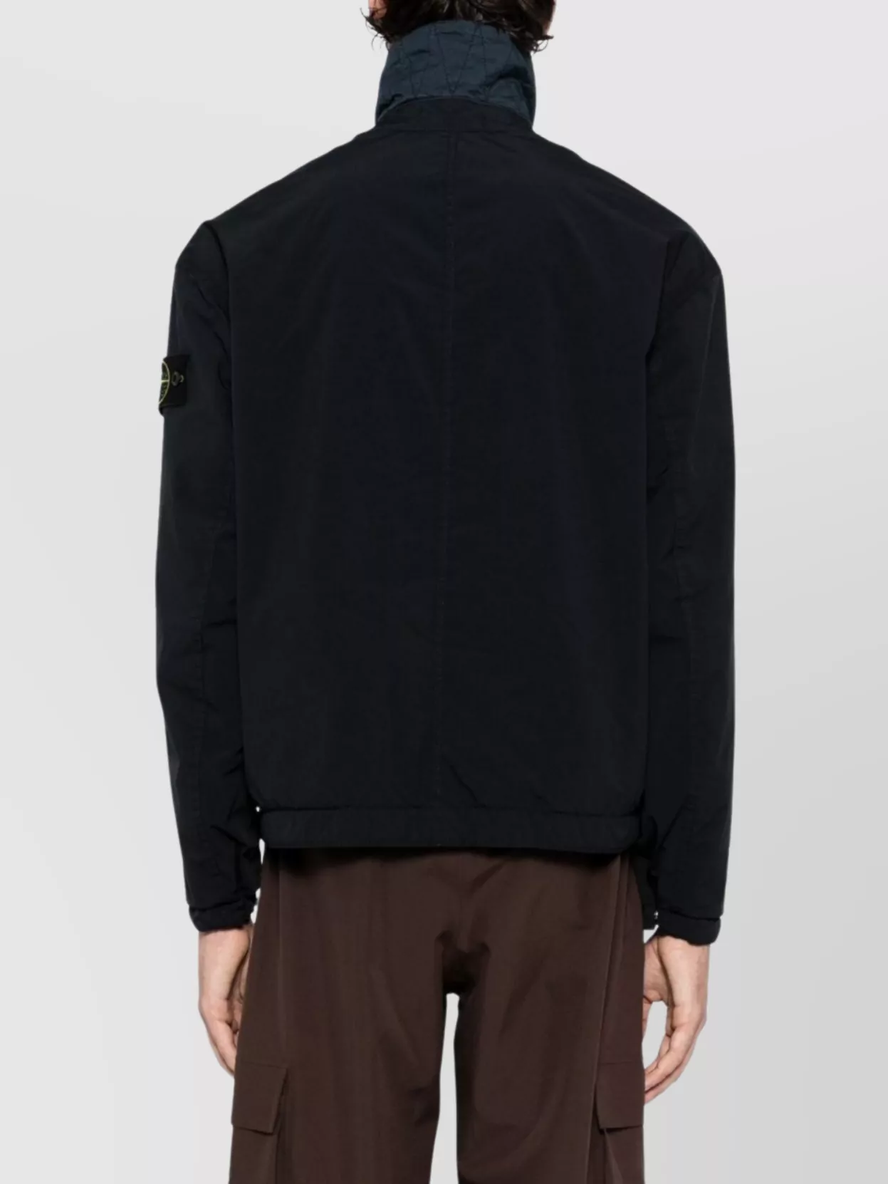 Stone Island Stylish Short Jacket High Collar Pockets