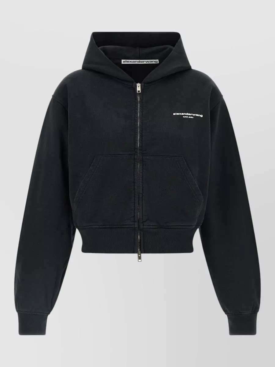 Alexander Wang cropped zip-up hoodie