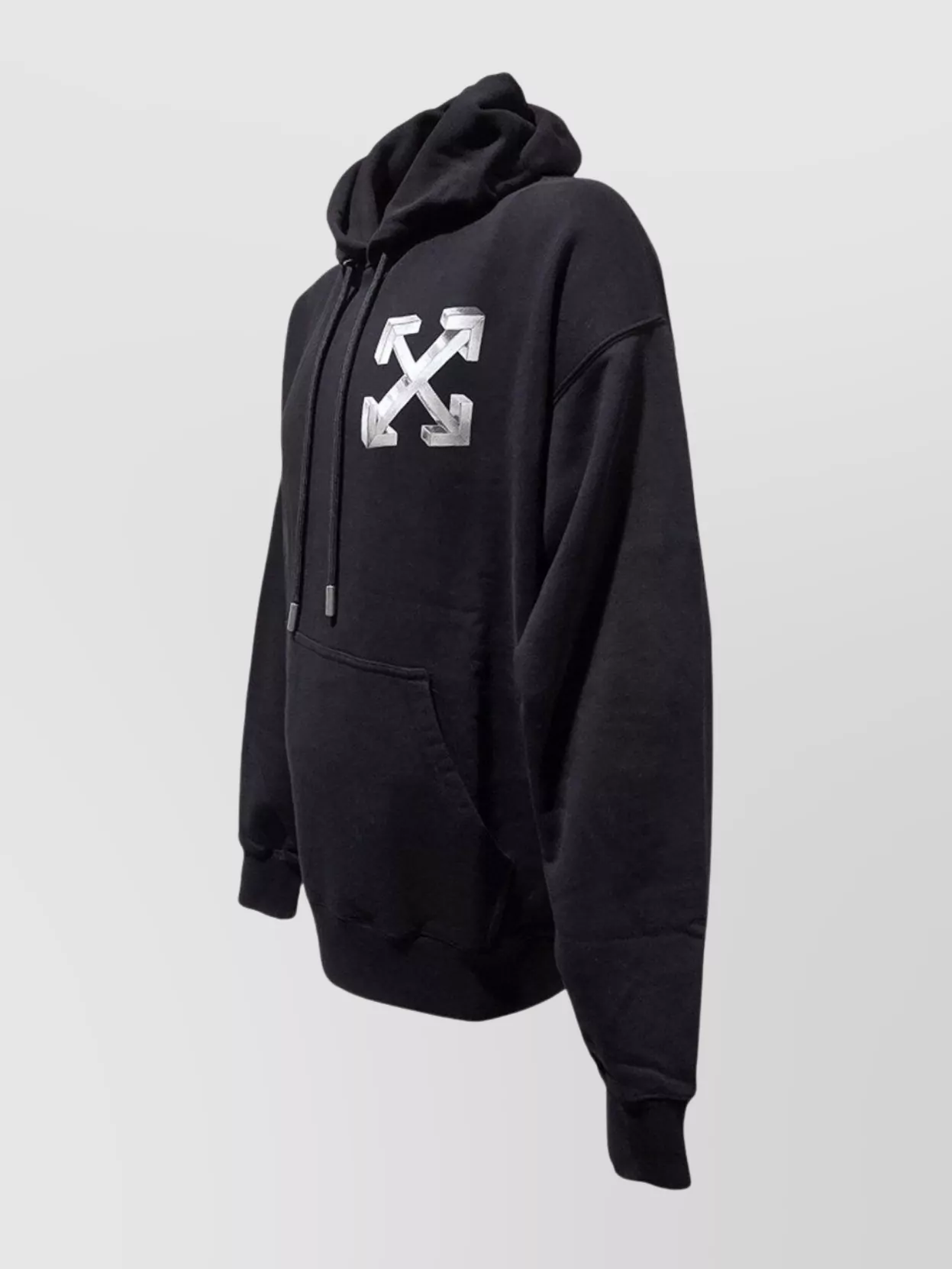 Off-White Skate Hoodie With Drawstring And Pocket