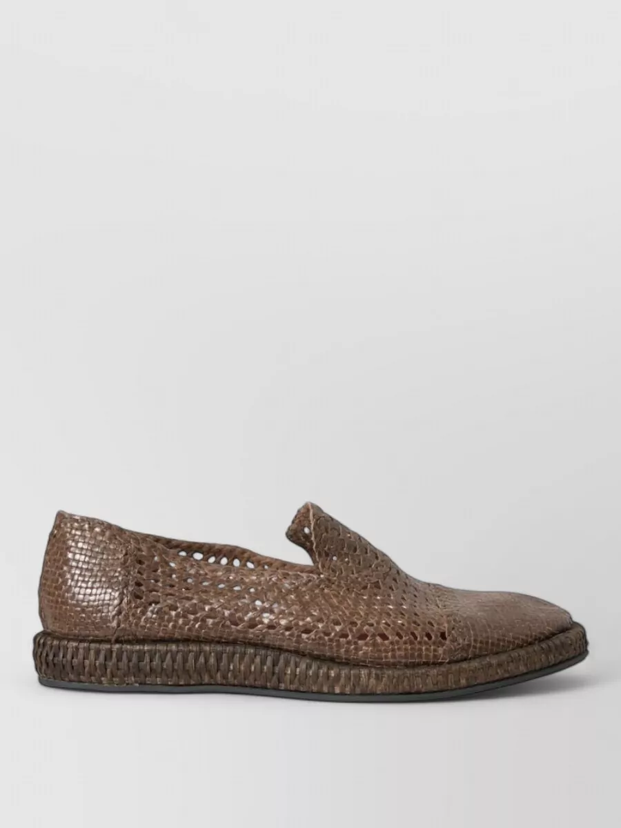 Dolce&Gabbana Woven Leather Espadrilles