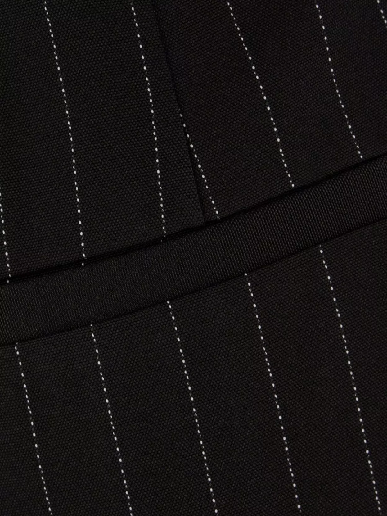 Sportmax High-waisted Pinstripe Mini Skirt With Front Pockets In Black