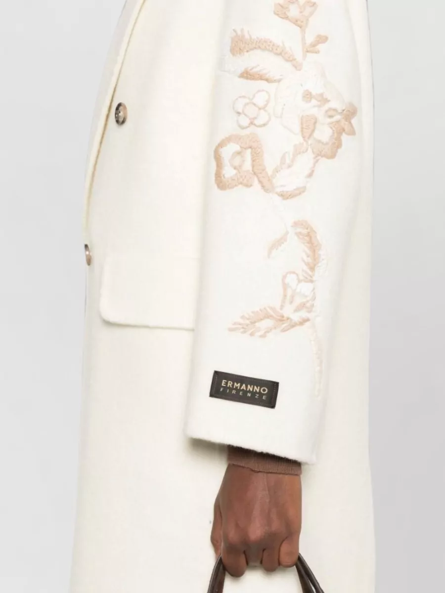 Ermanno Firenze Double-Breasted Wool Fitted Jacket