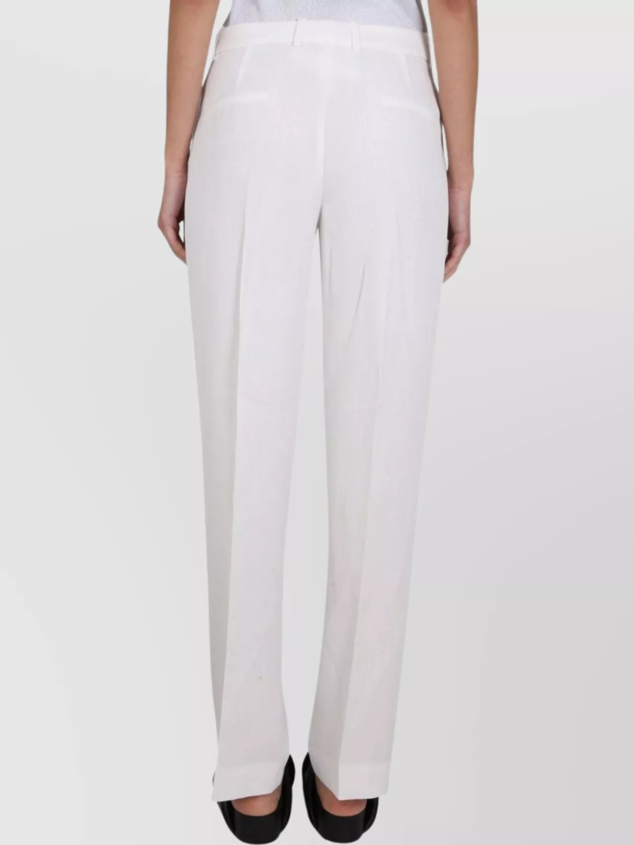 Shop Fabiana Filippi Straight Leg Trousers With Pockets And Loops