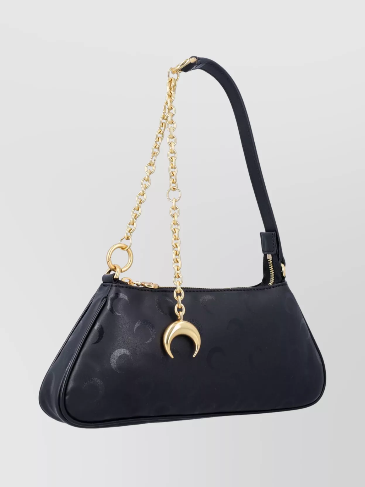 Marine Serre Crescent Shoulder Bag Gold Chain Strap