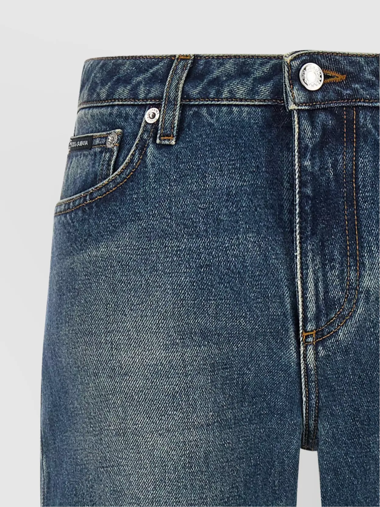 Dolce&Gabbana Logo Tag Denim Trousers