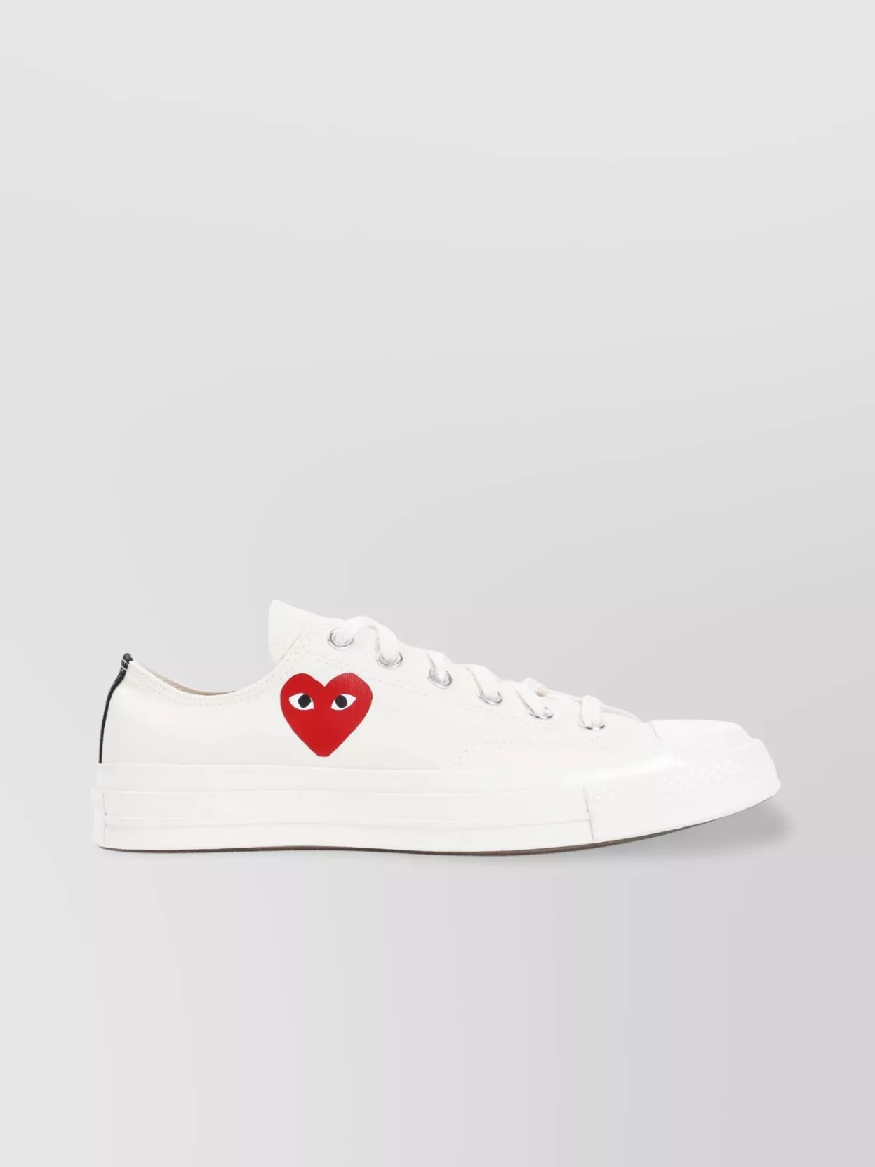 Comme Des Garçons Play X Converse Canvas Low-top Sneakers In White
