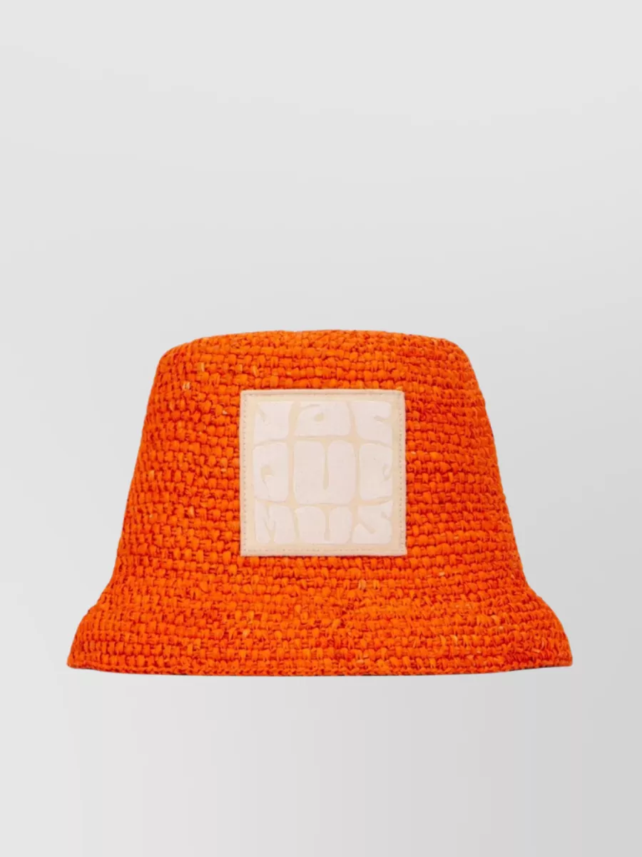 Shop Jacquemus Contemporary Textured Bucket Hat In Orange