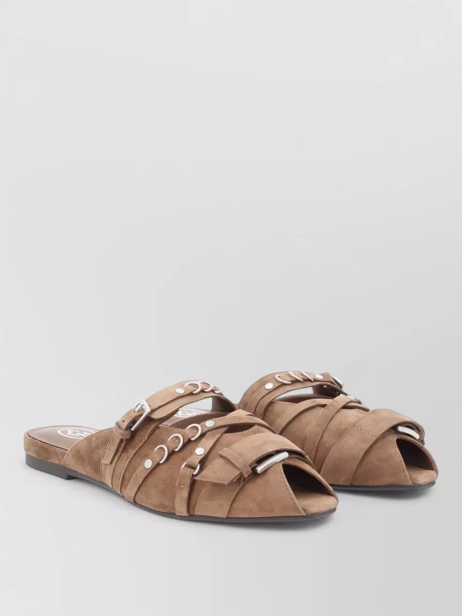 Ash Leather Mules