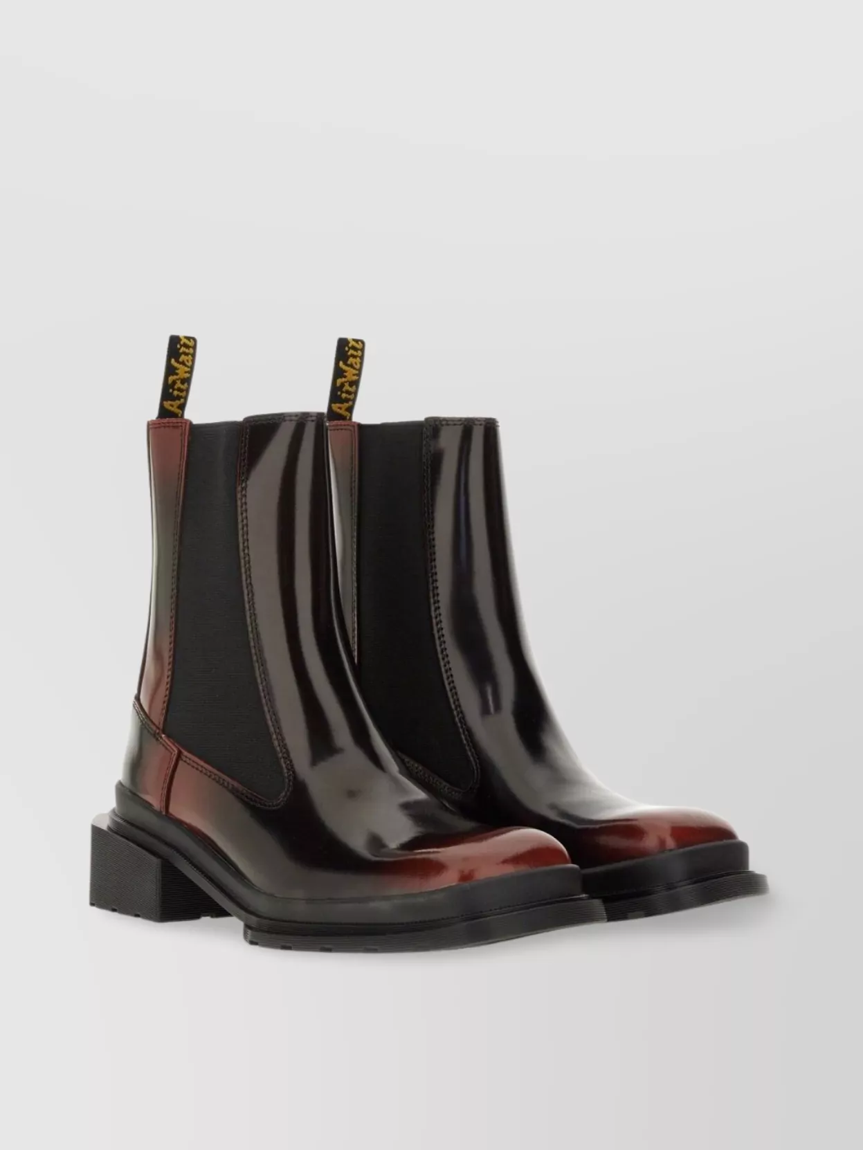 Dr. Martens' Chunky Heel Glossy Finish Chelsea Boots