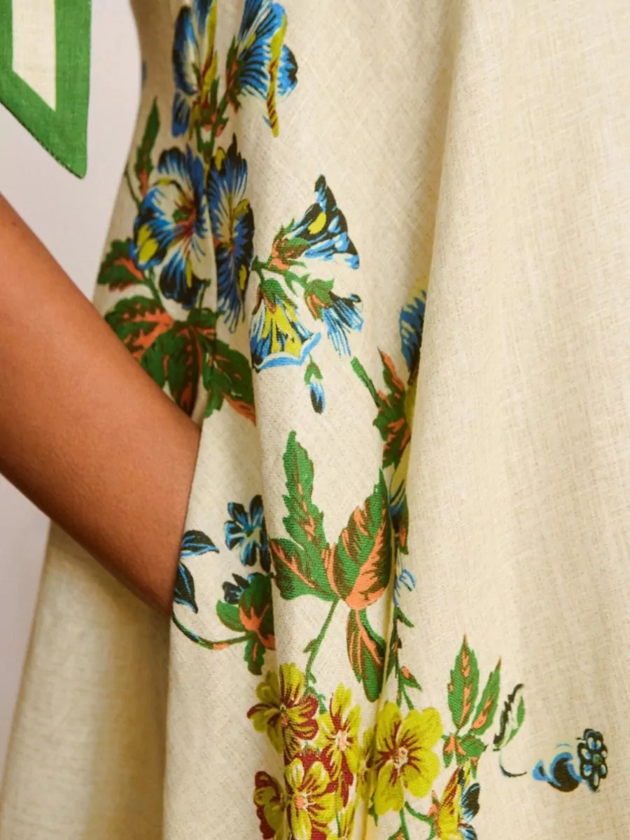Alémais Linen Scoop-Neck Sleeveless Beach Dress