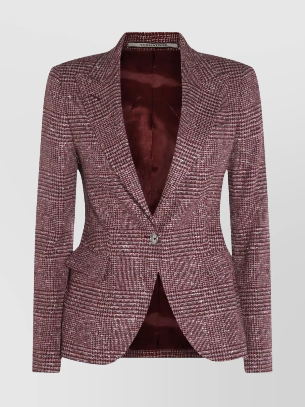 Tagliatore Tailored Jacket With Flap Pockets And Vent In Pink