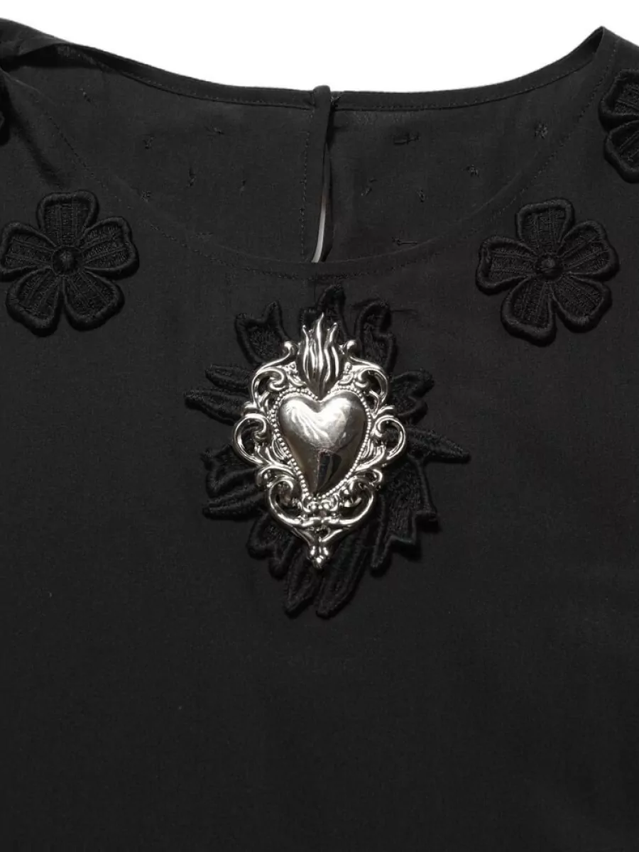 Dolce&Gabbana Silk Floral Appliqué Blouse