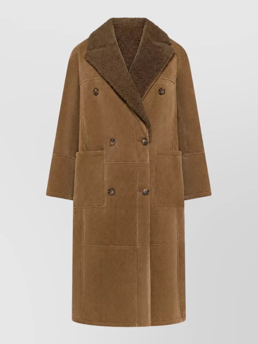Seventy Venezia striped velvet double-breasted coat