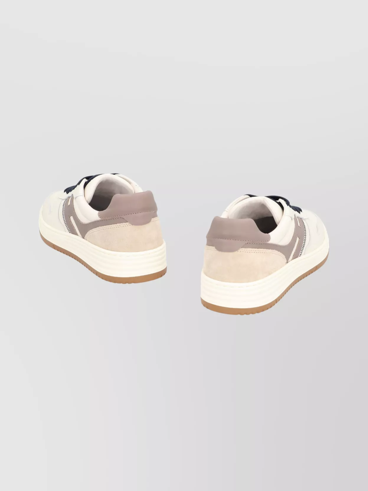 Hogan Low-Top Suede Sneakers Featuring Contrast Stitching