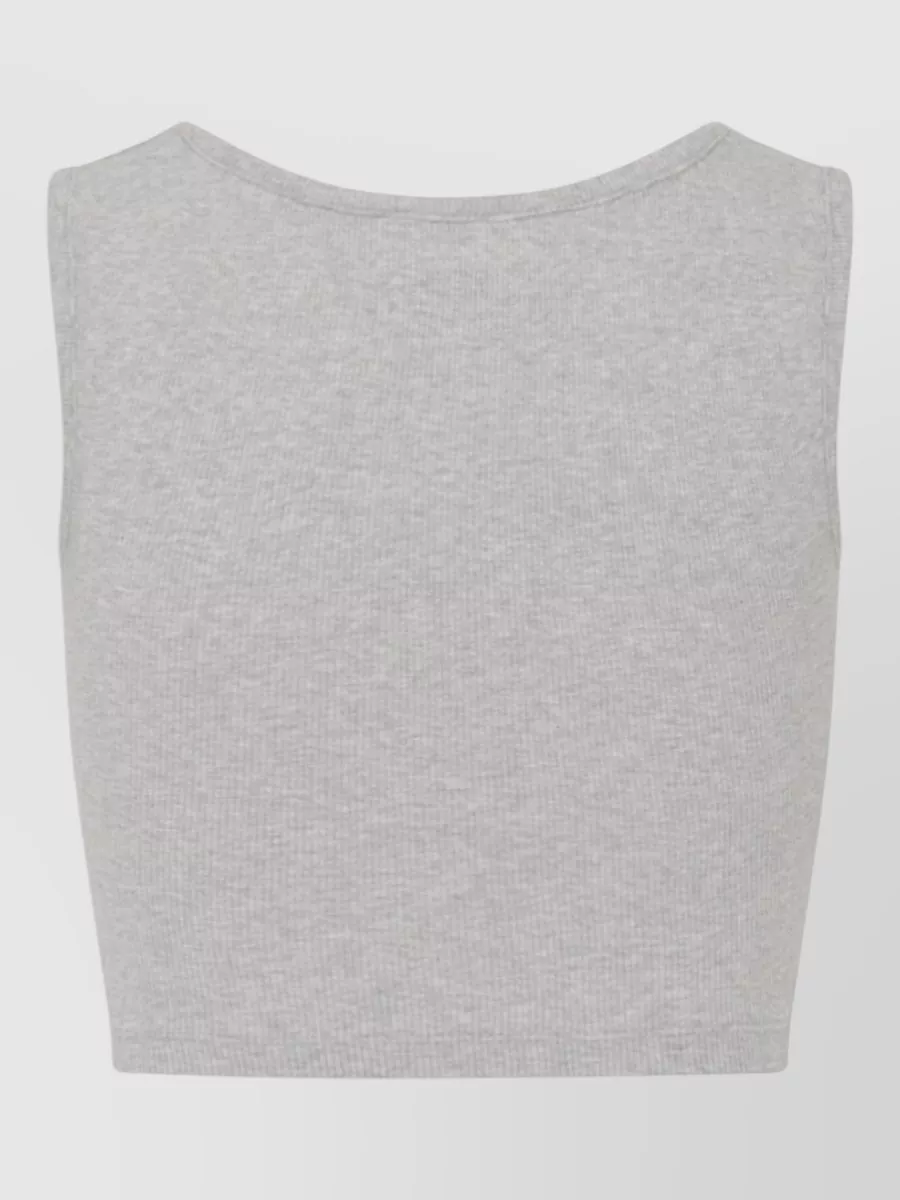 Vivienne Westwood Ribbed Sleeveless Scoop Neck Cropped Top