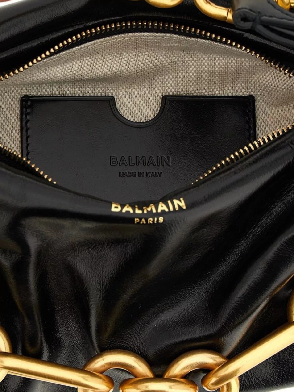 Balmain Sync Mini Handbag In Black