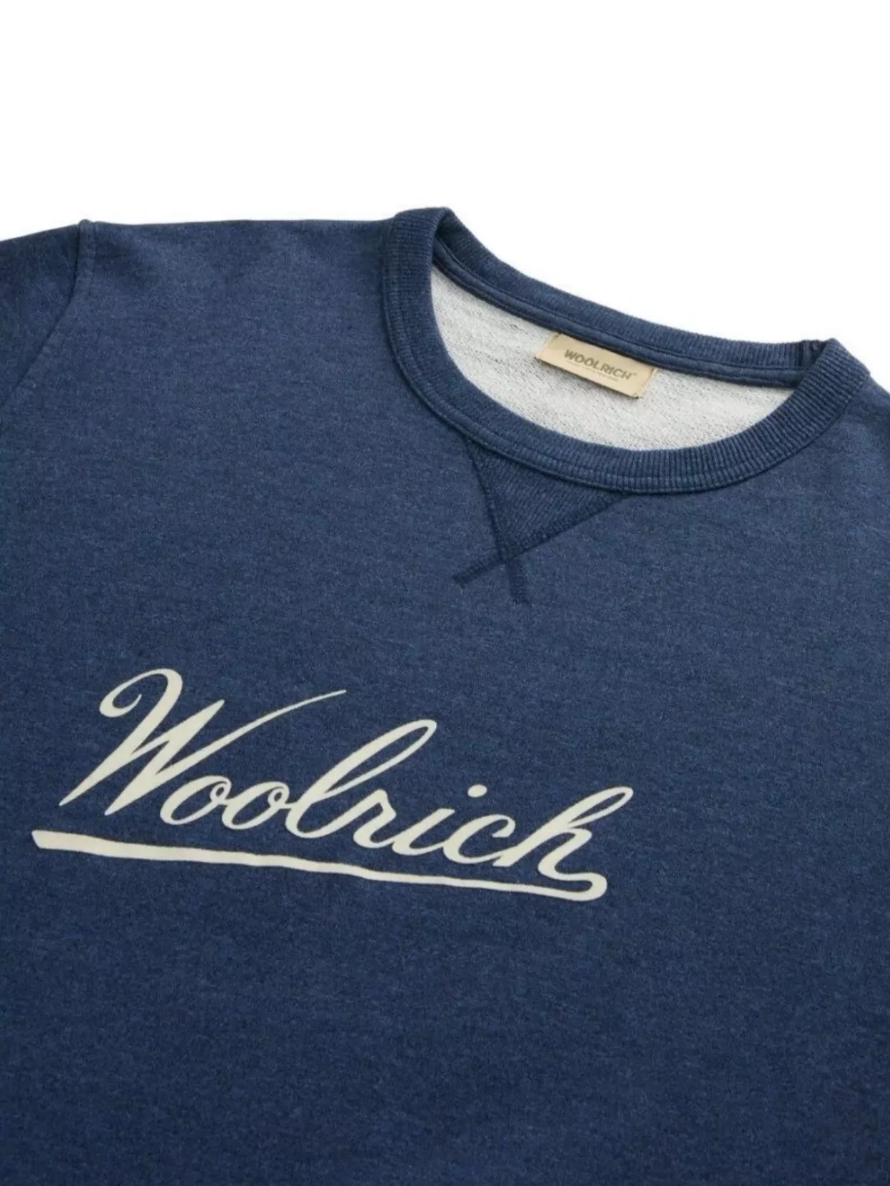 Woolrich Ribbed Crew Neck Sweatshirt With Long Sleeves