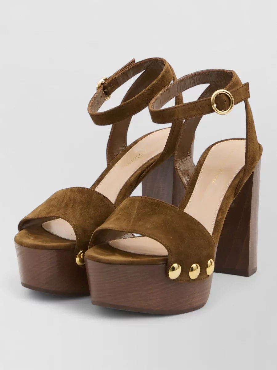 Gianvito Rossi Ardèa Platform Sandals Gold Tone Hardware
