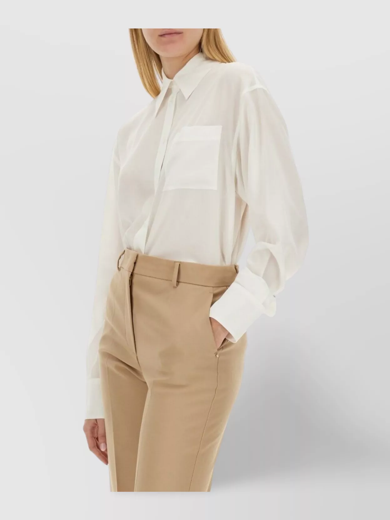 Sportmax Long Sleeve Shirt Featuring Chest Pocket Design