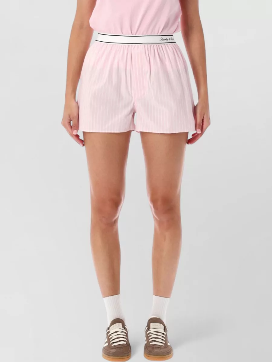 Sporty & Rich cotton poplin shorts