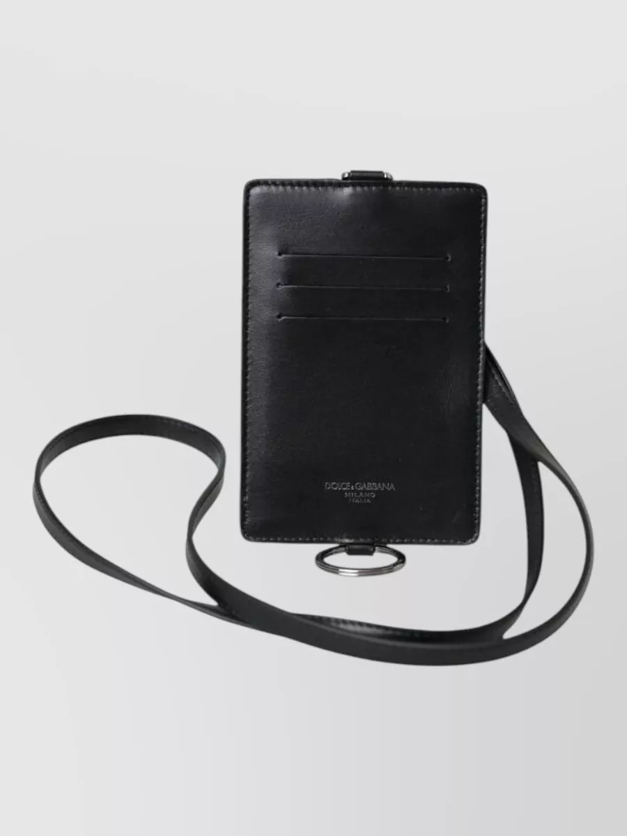 Dolce&Gabbana Leather Lanyard Card Holder