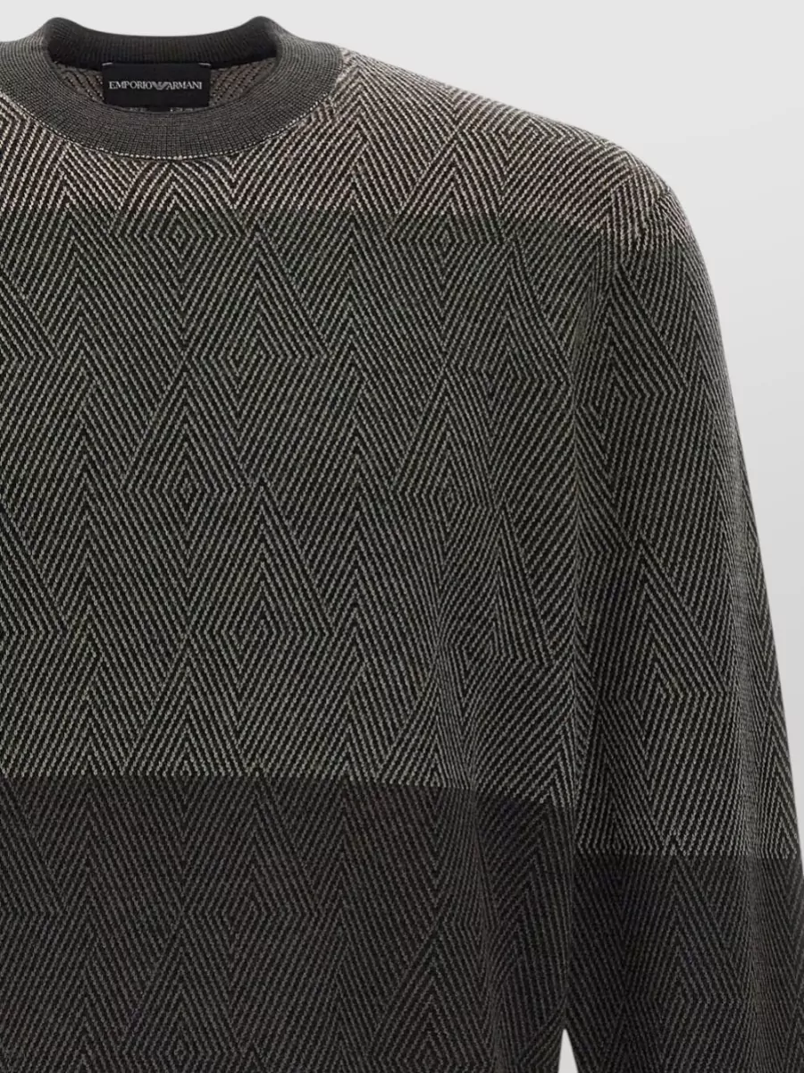 Emporio Armani Virgin Wool Crew Neck Jumper