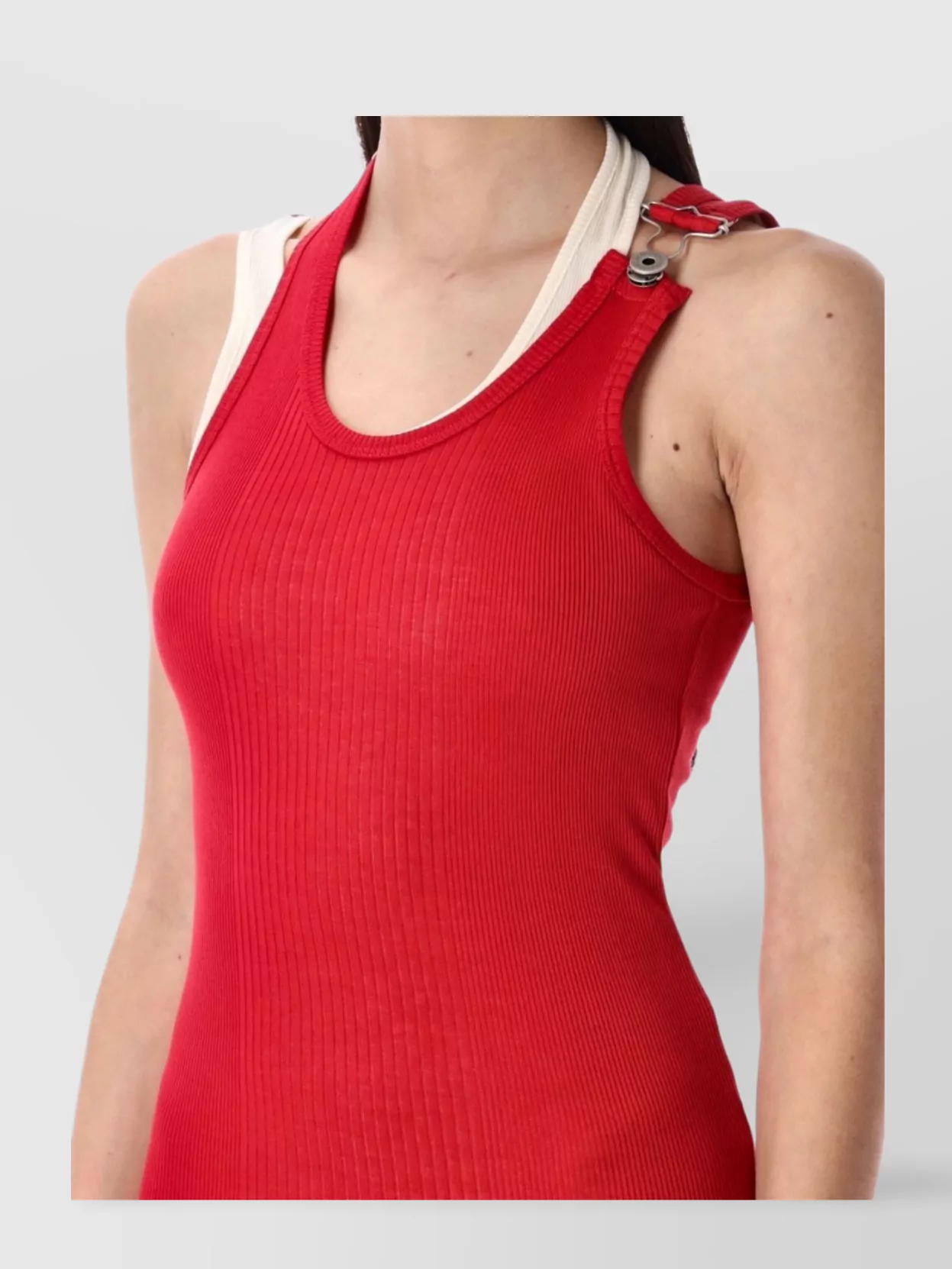 Jean Paul Gaultier Layered Cotton Ribbed Dress