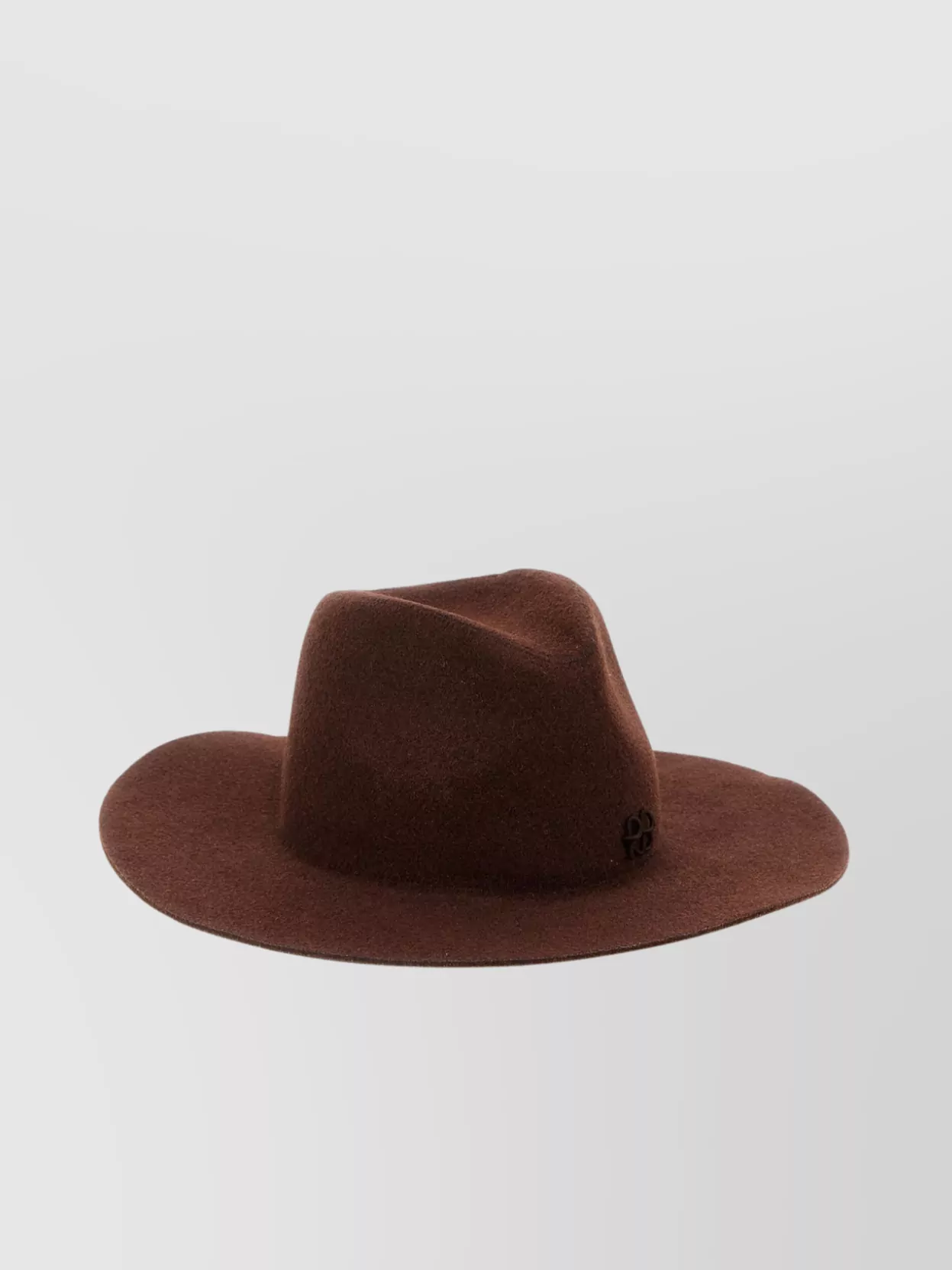 Ruslan Baginskiy Monogram-Embellished Fedora Hat With Wide Brim