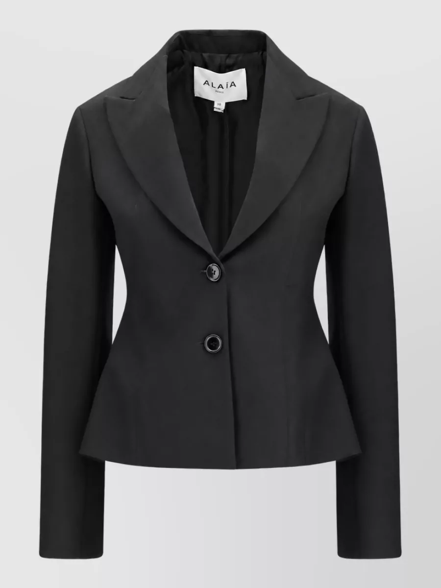Alaïa merino wool lightweight single-breasted suit jacket