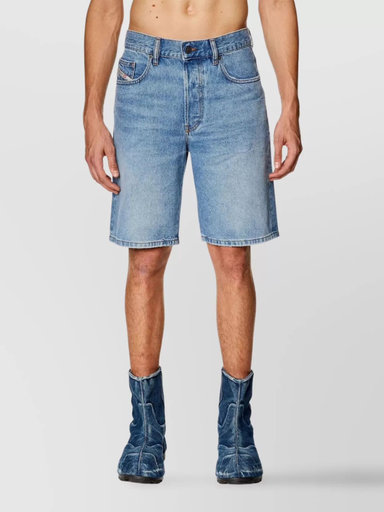 Diesel Casual Shorts With Belt Loops And Pockets