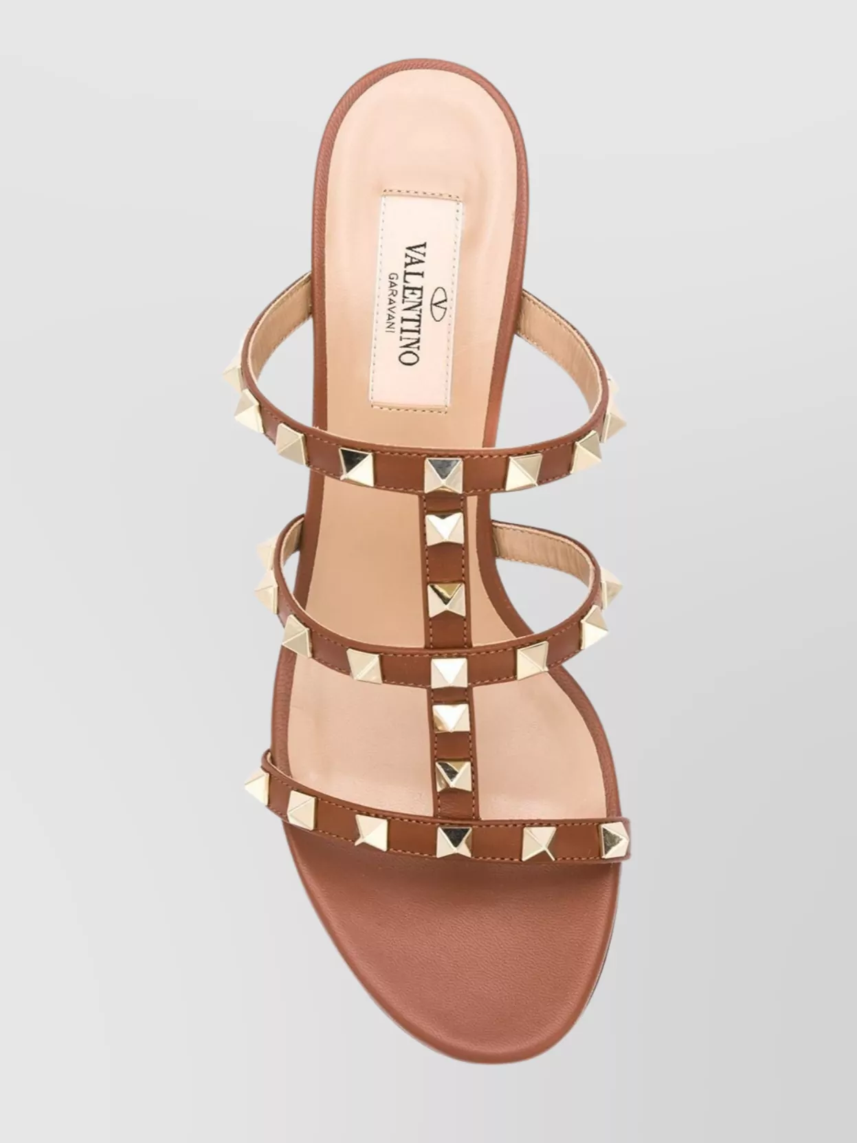 Valentino Garavani Studded Leather Block Heel Sandals