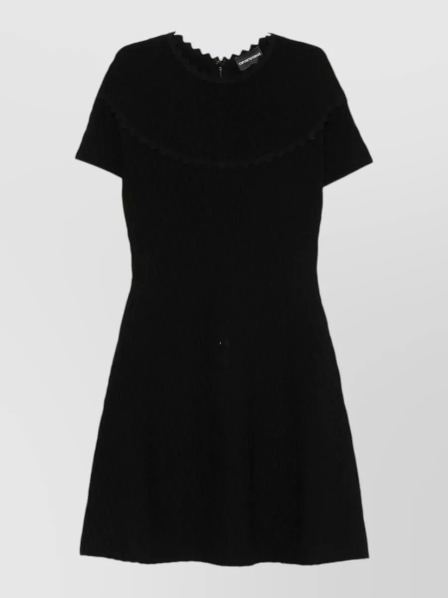 Emporio Armani textured short-sleeve mini dress