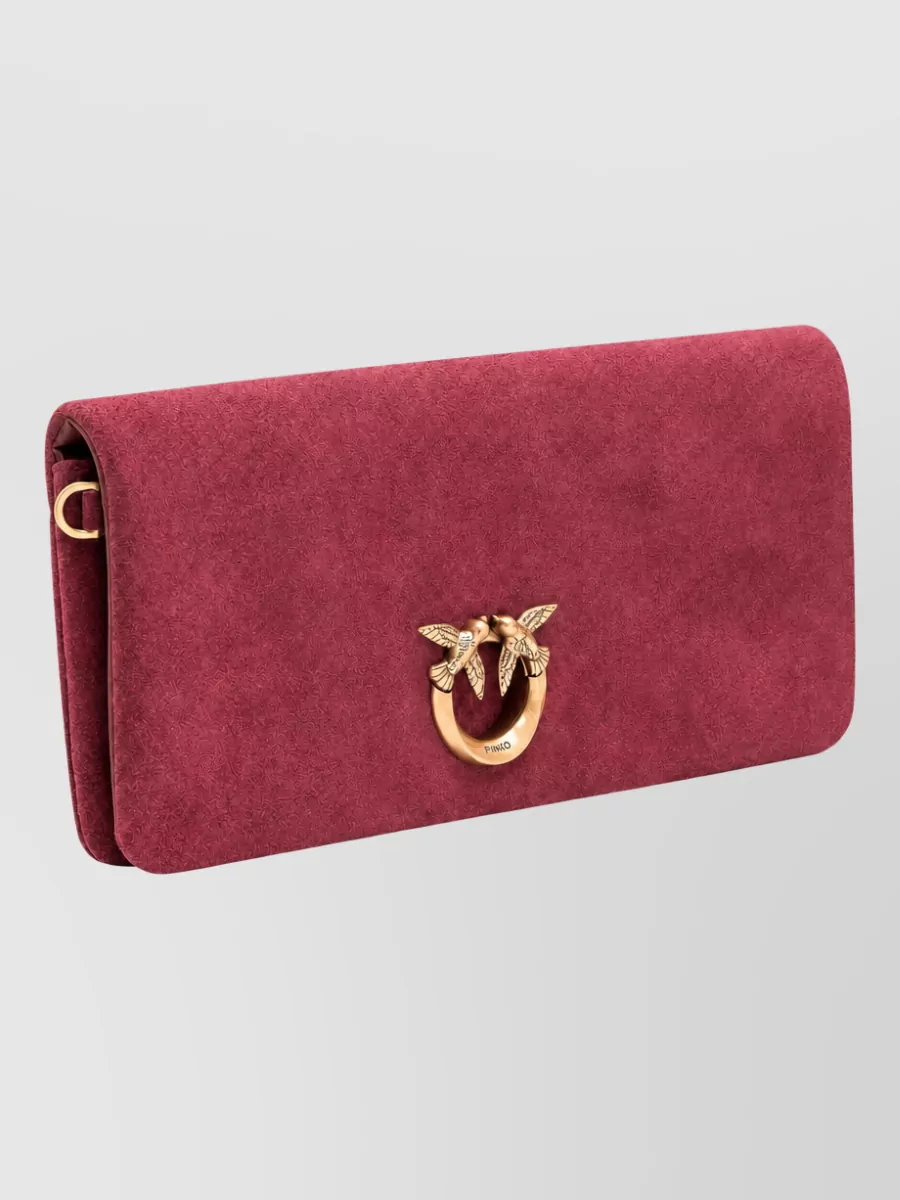 Pinko Love Bag Click Leather Clutch Bag