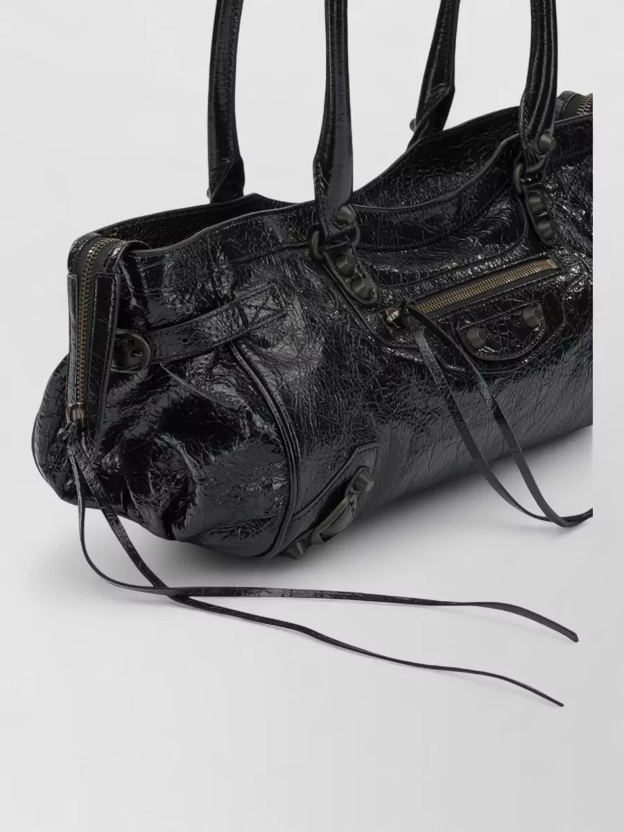 Balenciaga Le City East-West Large Leather Shoulder Bag
