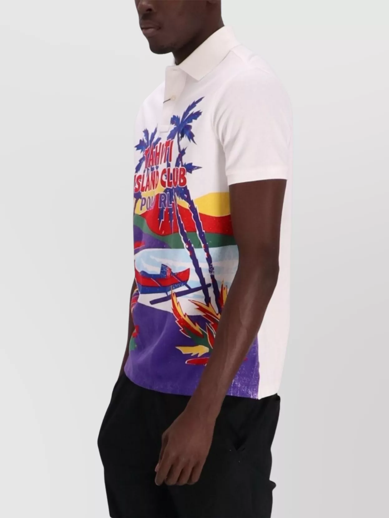Ralph Lauren Logo Cotton Polo Shirt With Graphic Print