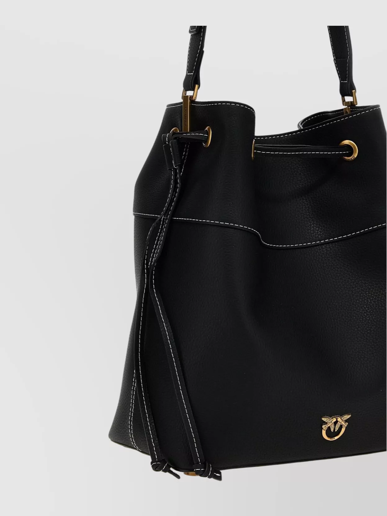 Pinko Bucket Bag With Adjustable Strap And Gold-tone Hardware