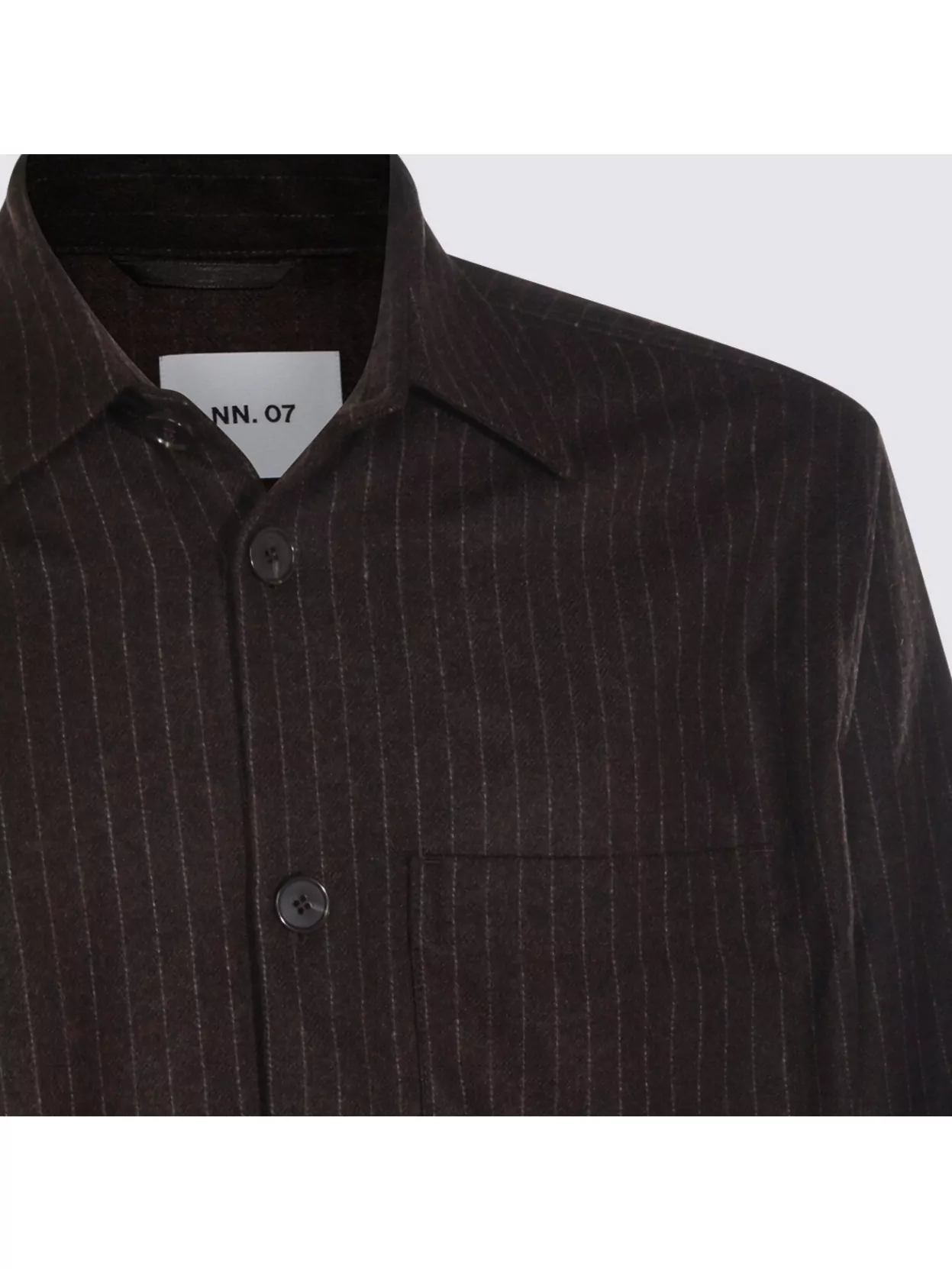Nn.07 Striped Shirt With Point Collar And Pocket