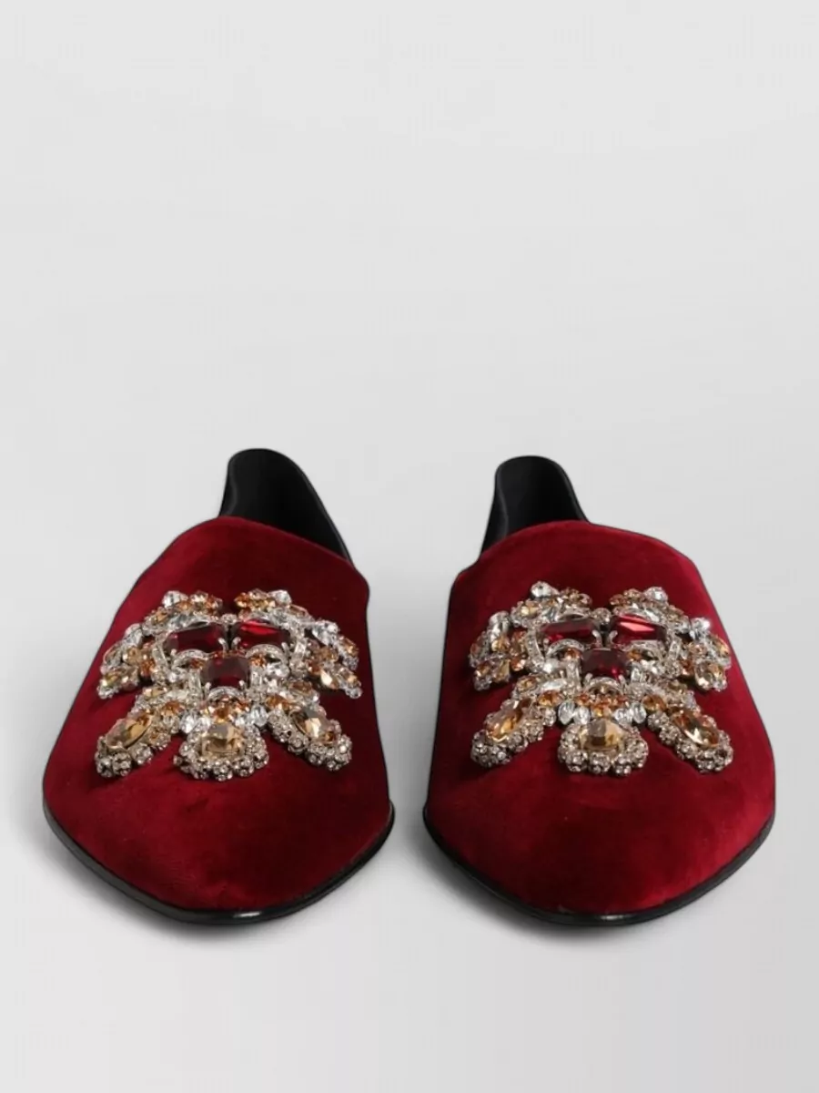 Dolce&Gabbana embellished velvet slippers